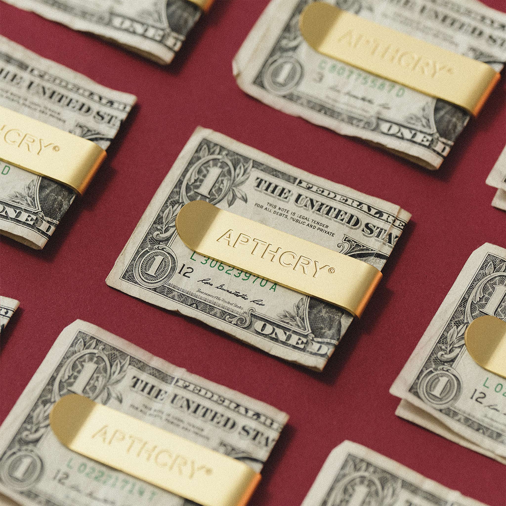 Pretty Much Broke® Stamped Brass Money Clip - Image 4