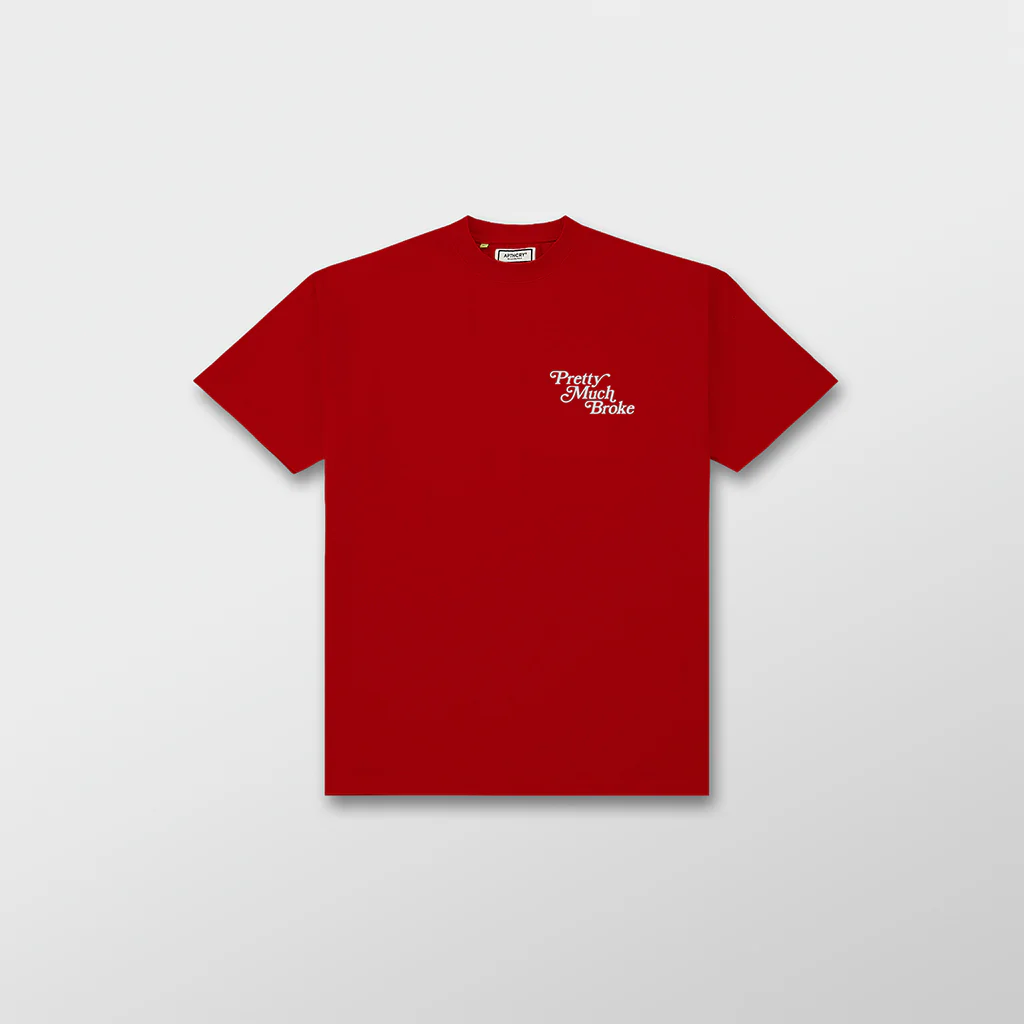 Pretty Much Broke® Puff Print Tee - Red - Image 4