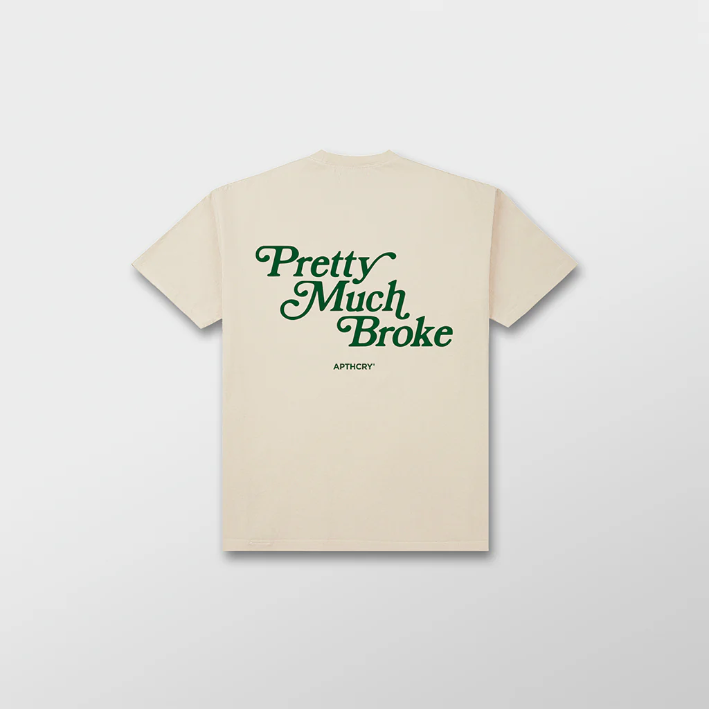 Pretty Much Broke® Puff Print Tee - Vintage White - Image 3