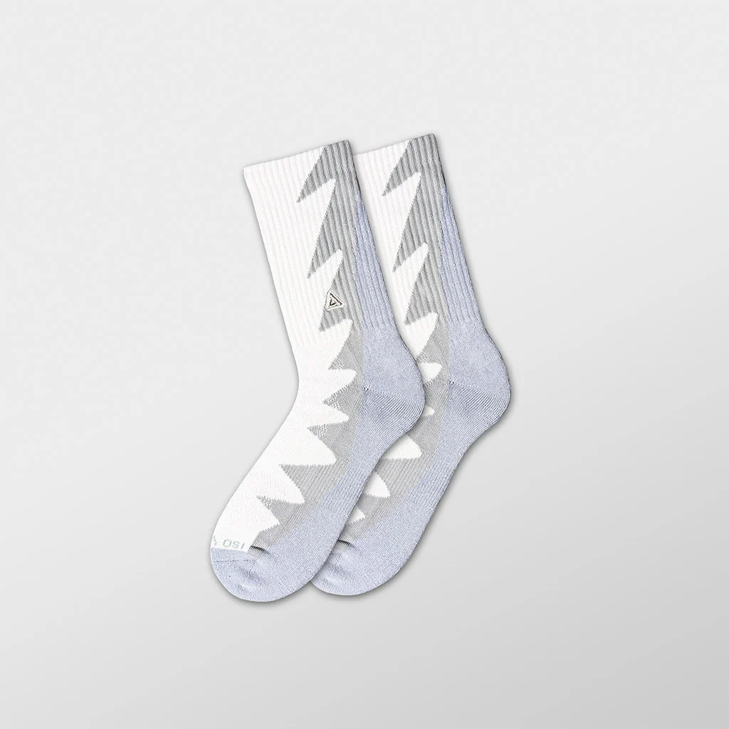 SNKR Socks - White Metallic 5 - Image 2
